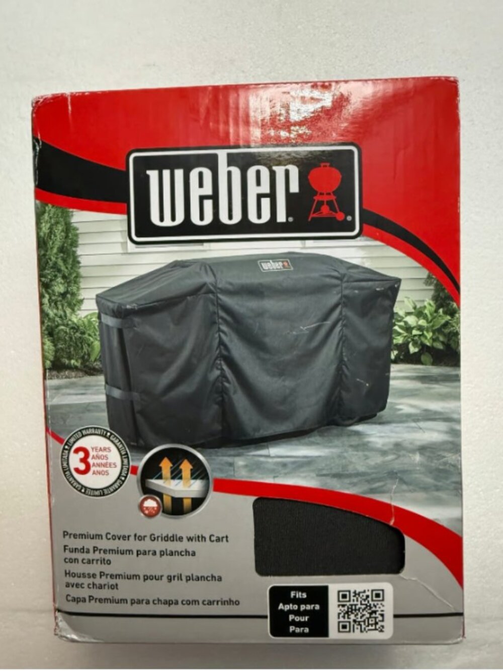 Weber Premium Grill Griddle Cover Fits up to 58.5" BBQ Griddles Heavy Duty Cover